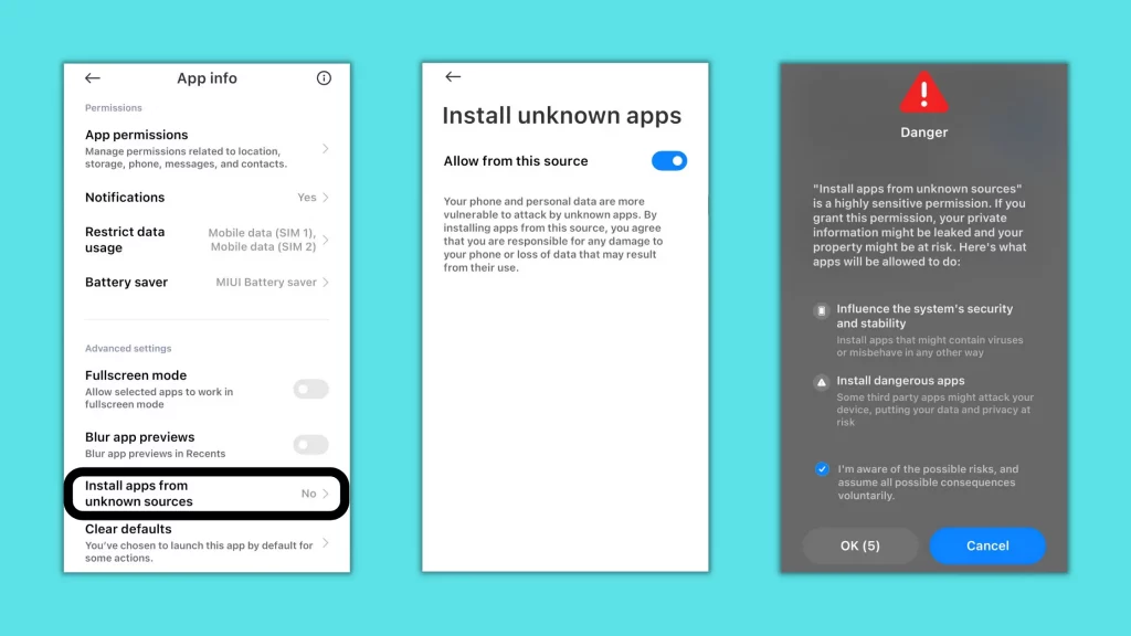 Install Apps from Unknown Sources