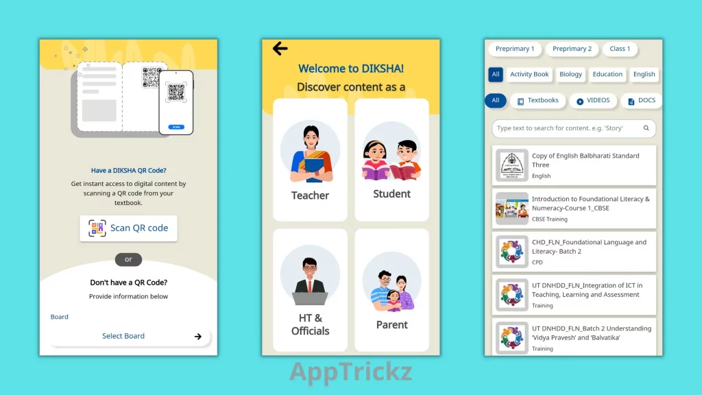 Diksha app screenshots