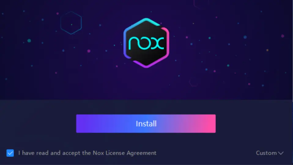 NoxPlayer Install button