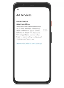 disabling MIUI ad services