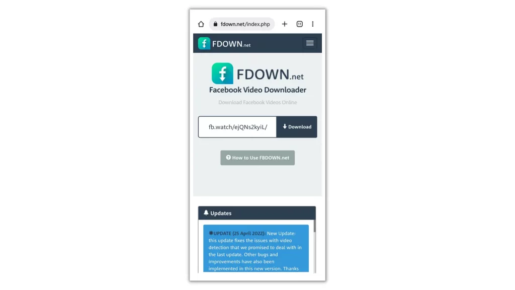 fbdown.net facebook video download