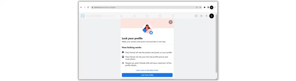 Facebook Profile Lock PC