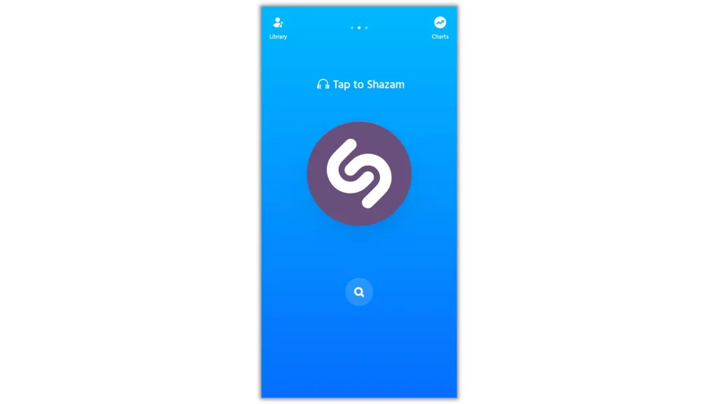 Shazam listening to music