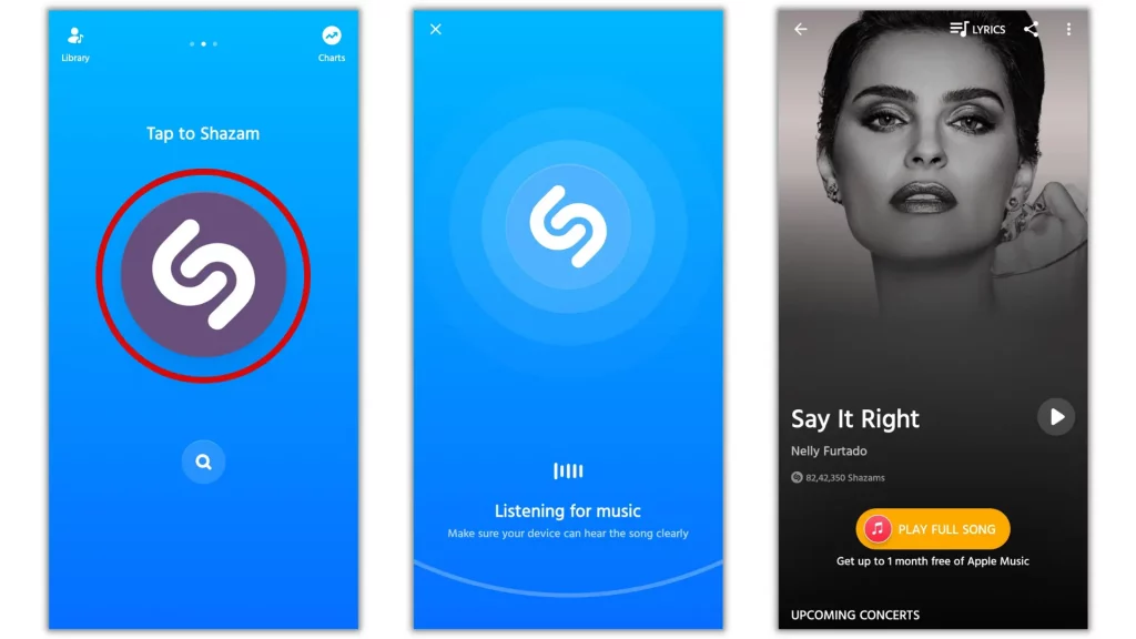 Tap to Shazam 