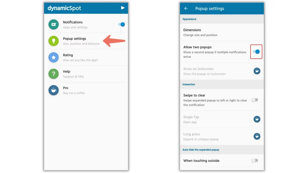 enlarge dynamic island in Android